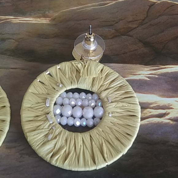 Handcrafted Woven Earrings NEW - Picture 3 of 4